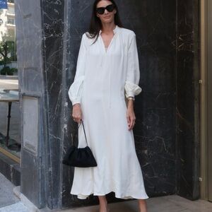 Zara White Long Sleeve Dress